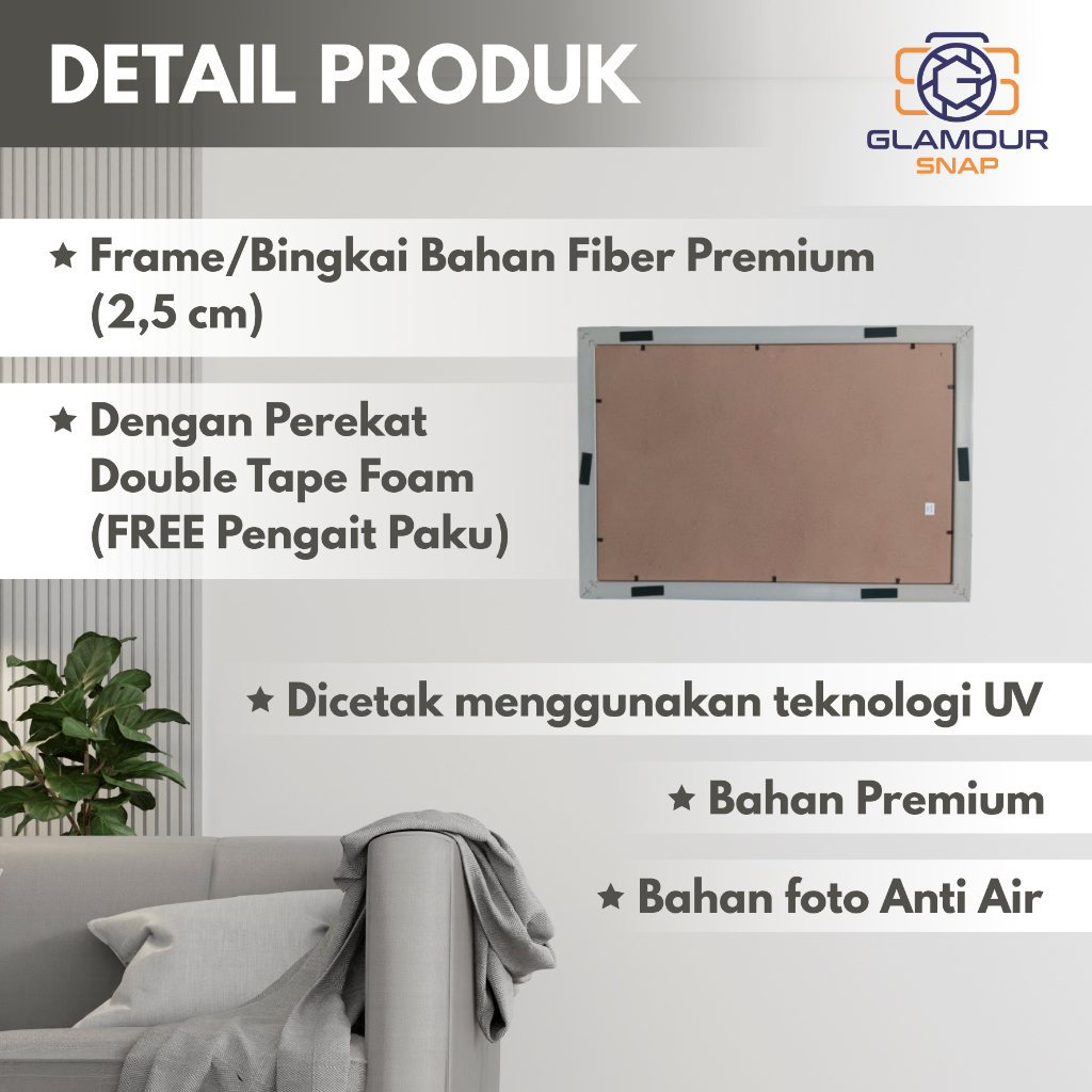 Jual CETAK FOTO FRAME JUMBO | 50X75 CM | 20Rs | FRAME FIBER TANPA KACA ...