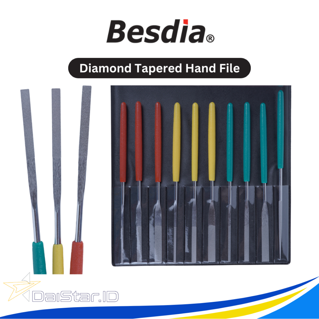 Jual Diamond Tapered Hand File SET PTF-100 Kikir Diamond BESDIA ...