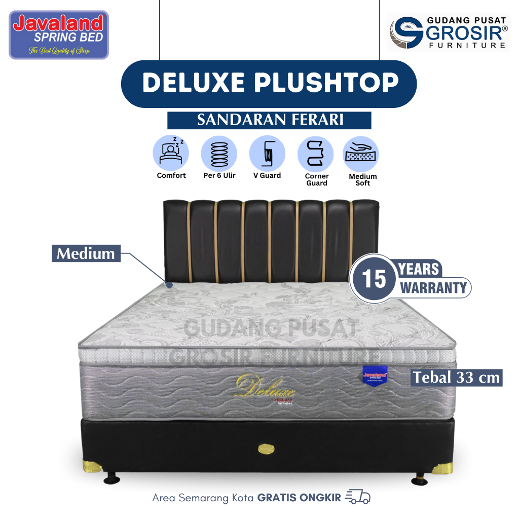 Jual JAVALAND Spring Bed - Deluxe Plushtop - Springbed+Divan+Sandaran ...