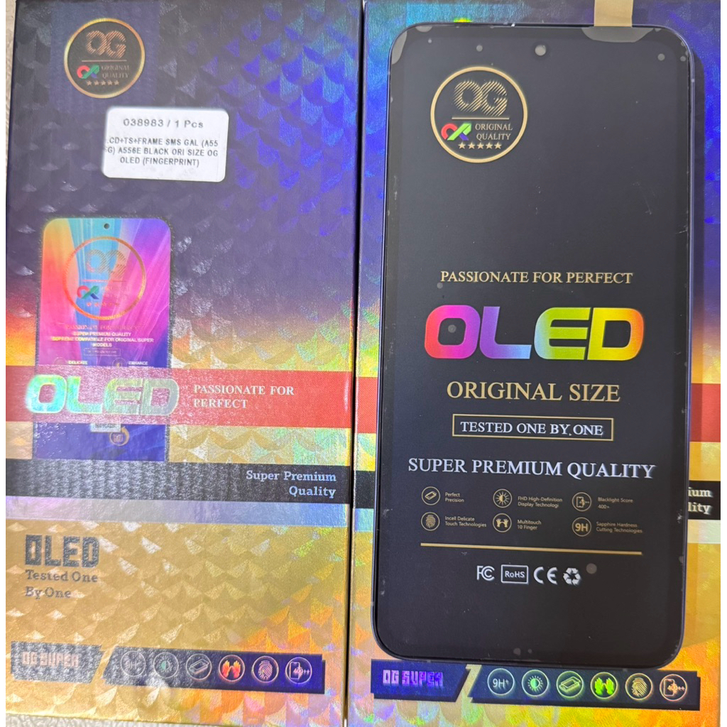 Jual OG OLED LCD + FRAME SAMSUNG A55 5G / A556E BLACK ORI SIZE OG OLED ...