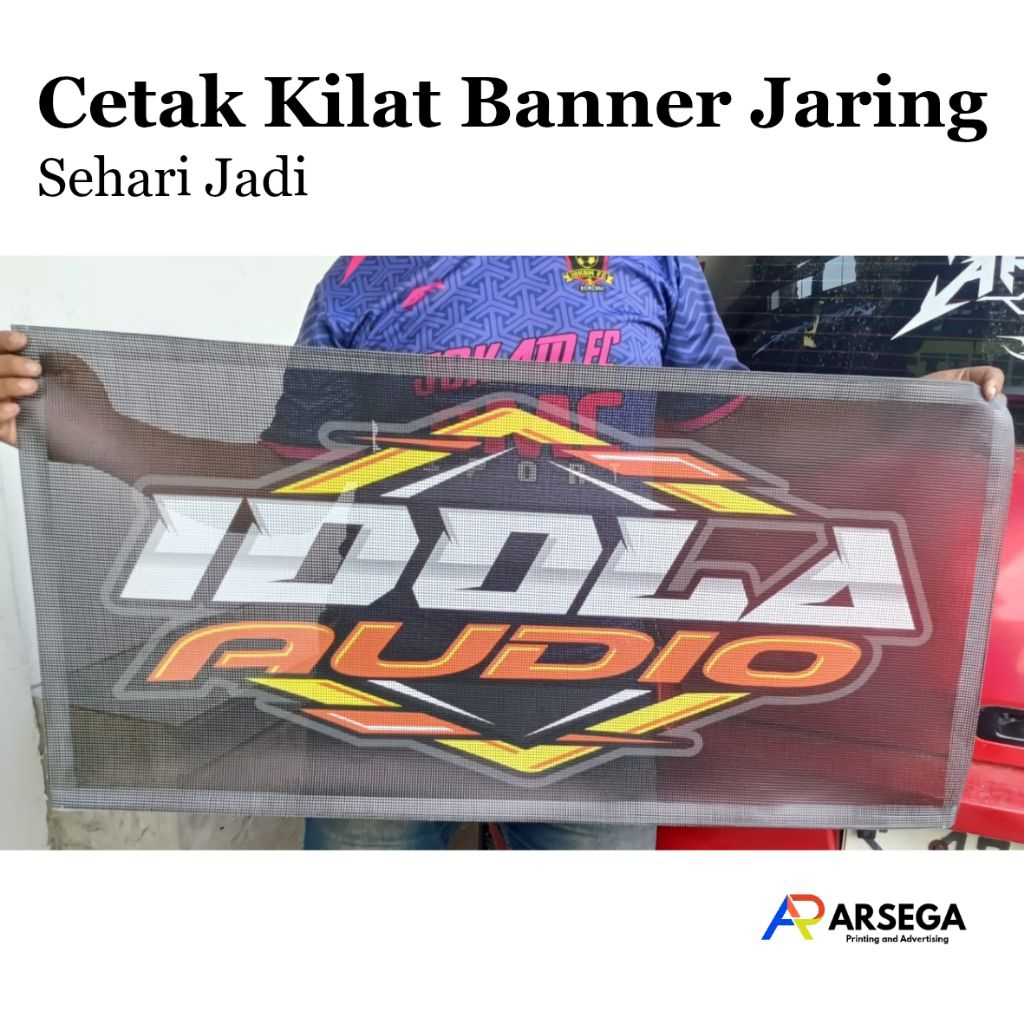 Jual ARSEGA - Cetak Banner Jaring Sound System Custom Lubang Bendera ...