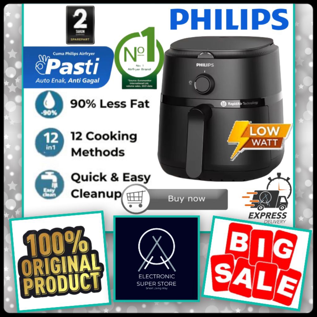 Jual AIR FRYER PHILIPS NA 120 NA120 NA-120 SUPER LOW WATT PREMIUM AIR ...