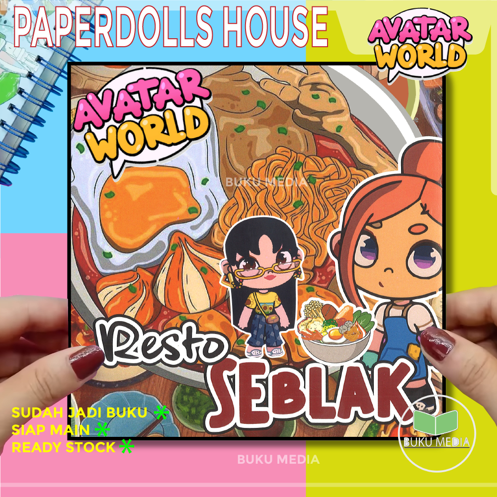 Jual paper dolls house TOCA BOCA AVATAR RESTO SEBLAK mainan edukatif ...