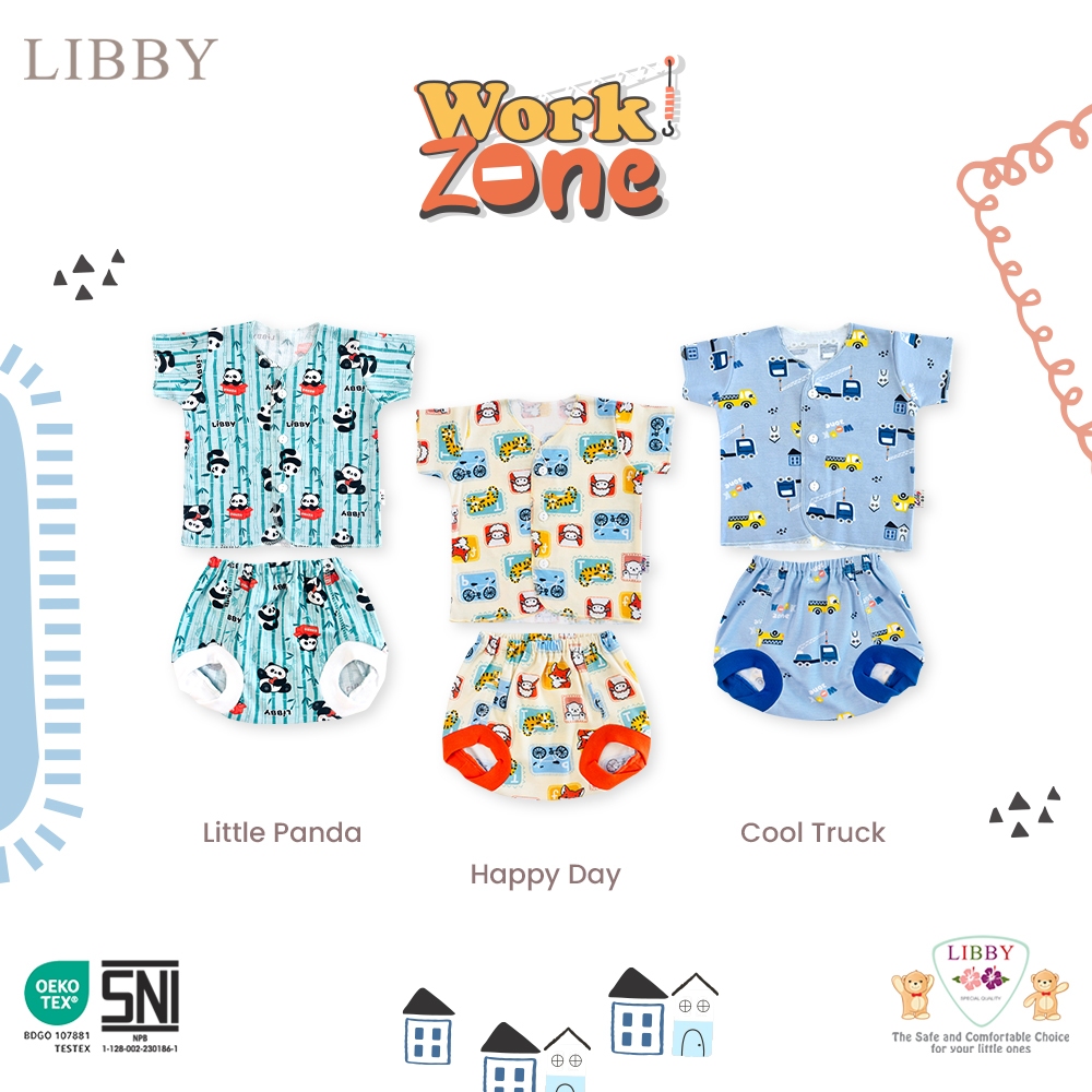 Jual Libby Baby Setelan Pendek Celana Newborn - WORK ZONE | Shopee ...