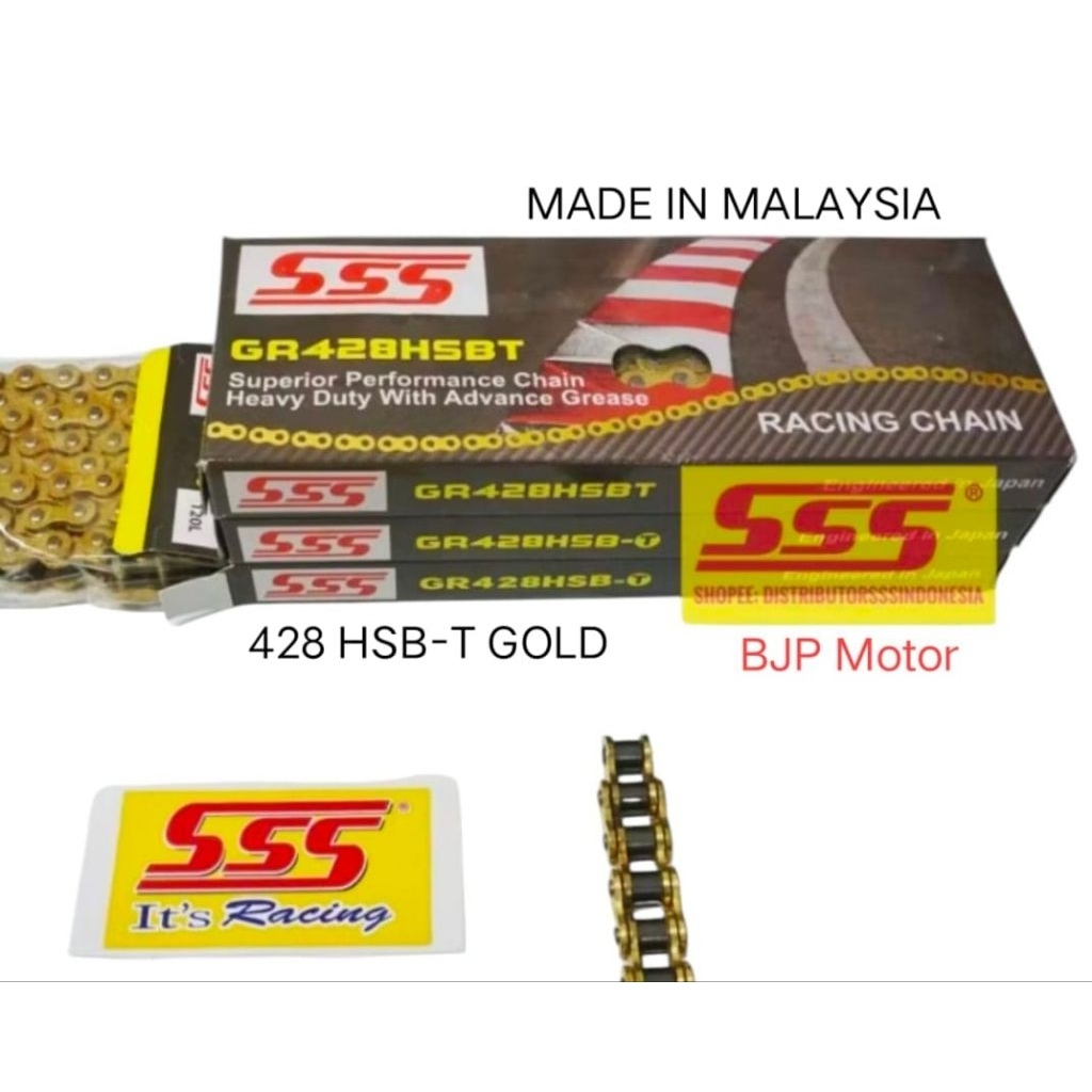 Jual Rantai SSS 428 HSBT GOLD 120L 130L 140L Original SSS MADE IN ...