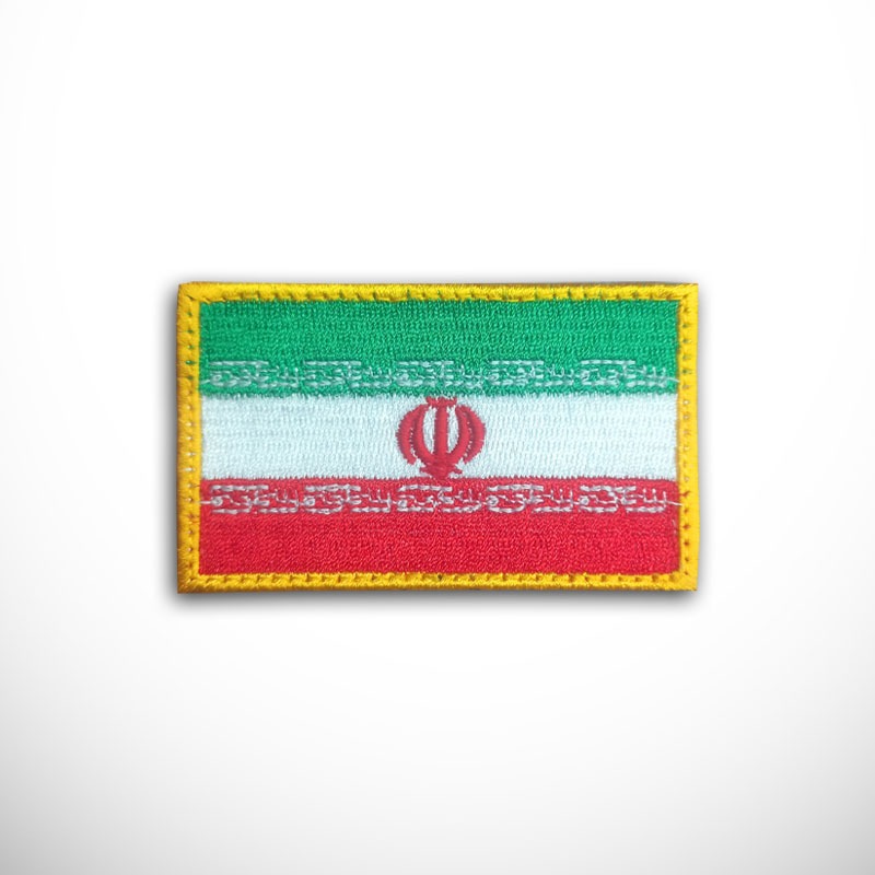Jual Patch Flag of Iran Emblem Bordir Bendera Islamic Republic Iranian ...