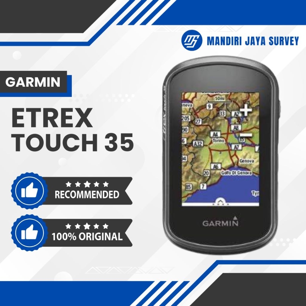 Garmin ETrex Touch 35 – Navigatore GPS Palmare Touchscreen, Con Bussola Elettronica E Altimetro – Mappe Base Globali, Geocache Precaricate, Wireless