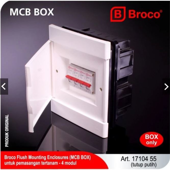 Jual Box MCB 4 Group Pole Broco 17104-55 IB Inbow Putih Original SNI ...
