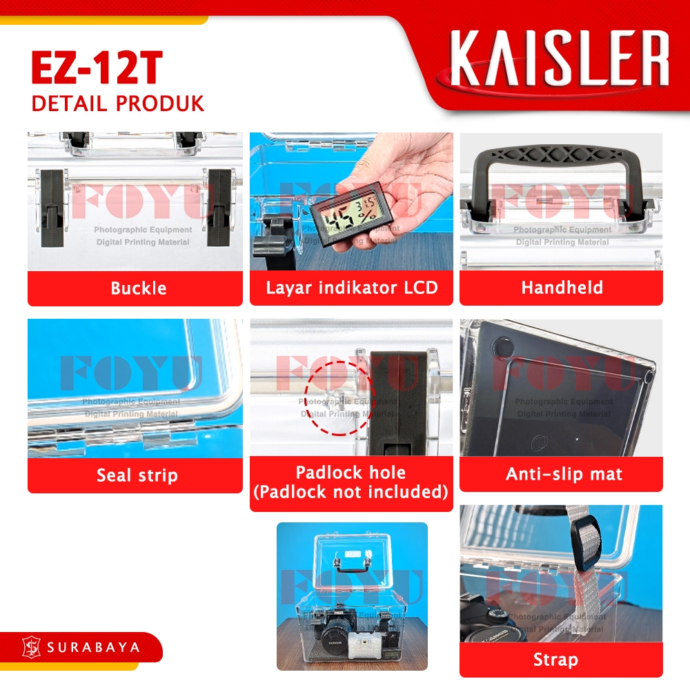 Jual Kaisler Dry Box Drybox Plastik Box Container 10 L Liter Inner Case ...