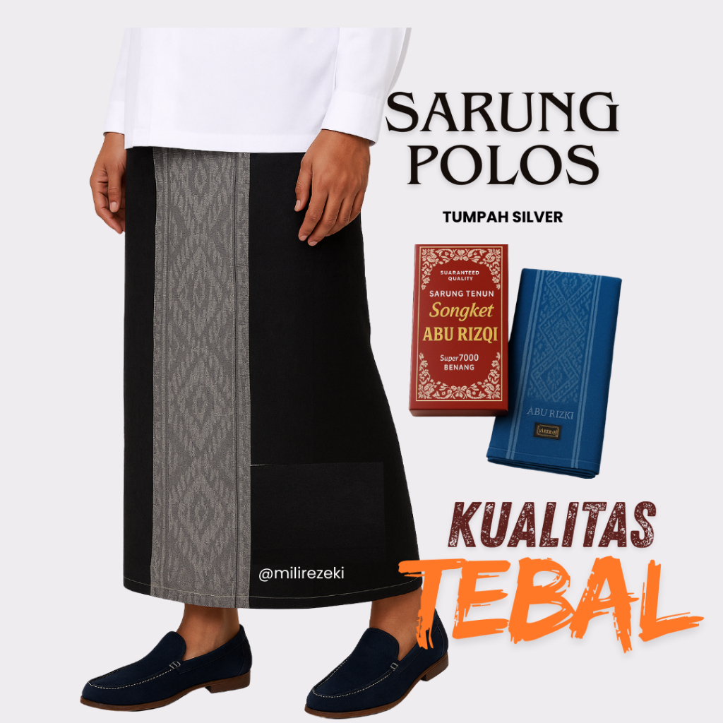 Jual Sarung Tenun Polos Premium Hitam Putih Dobby Sabuk Souvenir Umrah ...