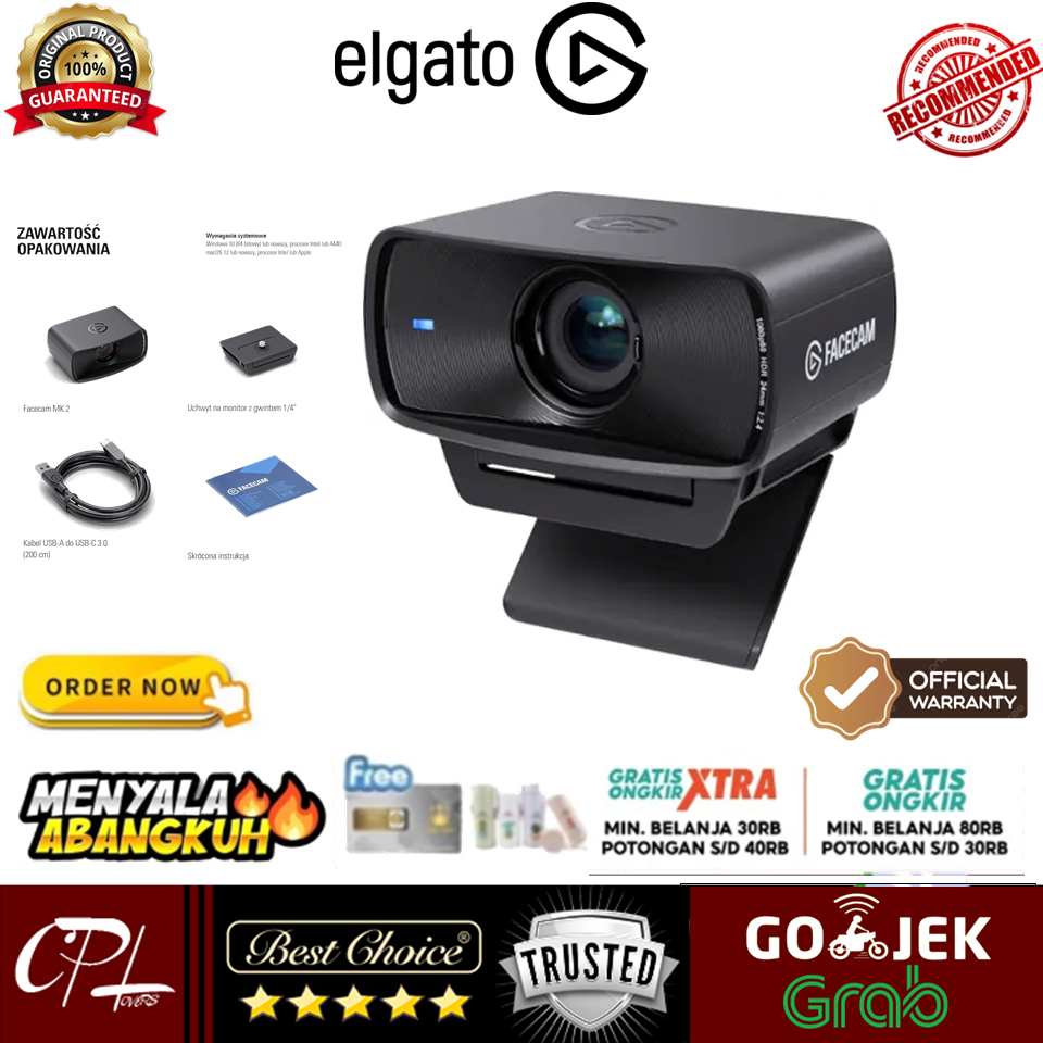 Jual Elgato Facecam Full HD 1080p60 Streaming Web Camera - GARANSI ...