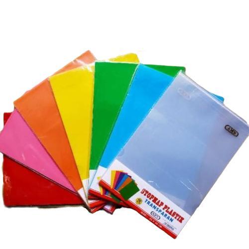 Jual [1 PACK] KIKY Stopmap Plastik Map L Transparan Warna Folio F4 ...