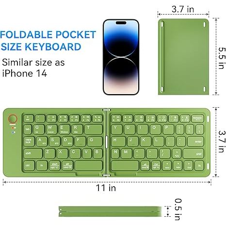 Keyboard Lipat Wireless Bluetooth Mini Portable Foldable Laptop HP Tablet Rechargeable Type C B023 Keyboard Wireless Bluetooth Lipat for PC Laptop Android High Quality