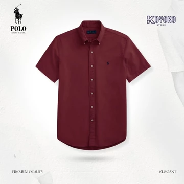 Kemeja Pria Lengan Pendek P.O.L.O.'S Slimfit R.A.L.P.H L.A.U.R.E.N Full 100 Catoon Quality