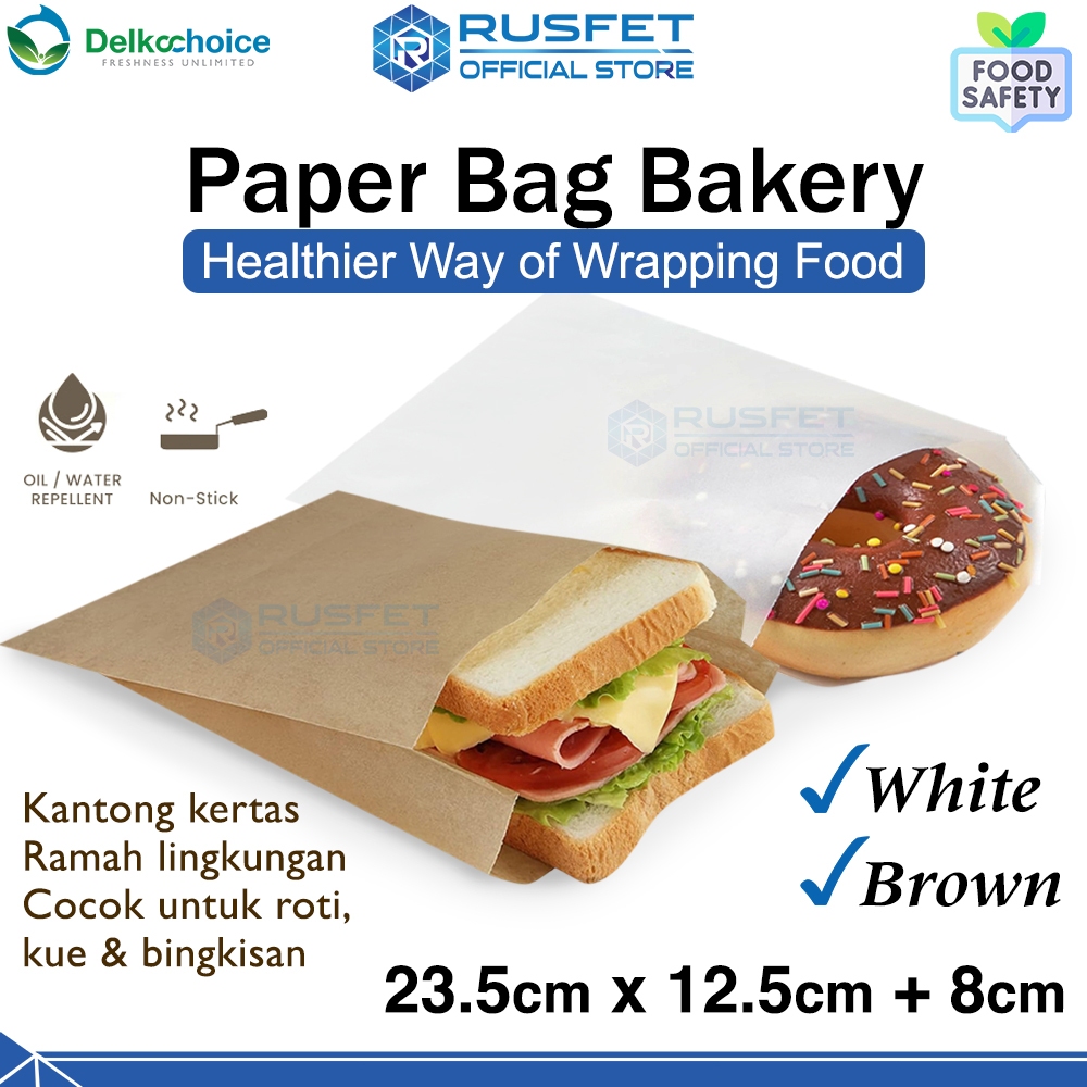 Jual Kantong Kertas PAPER BAG Bakery Bread Kemasan Roti Donat Makanan ...