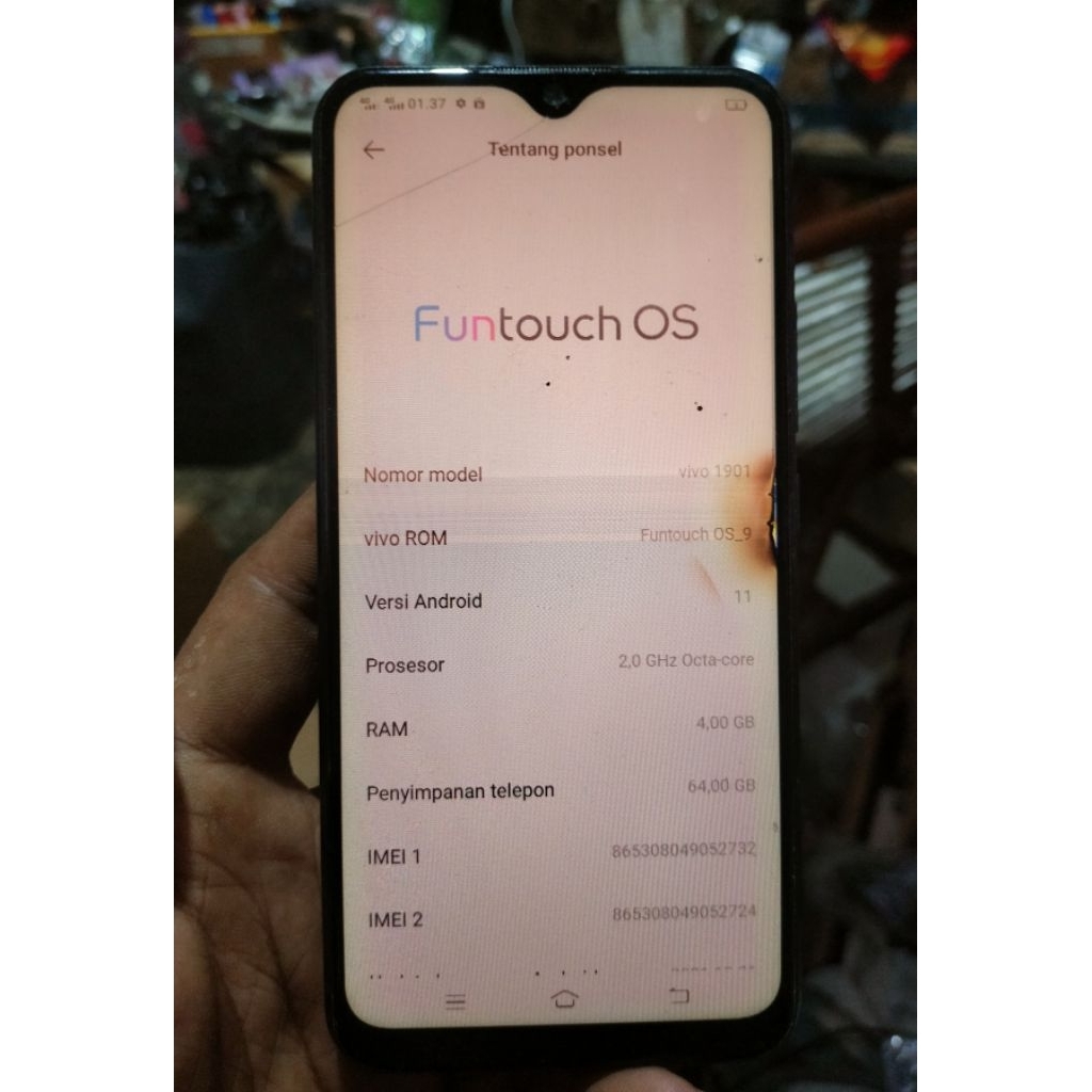 Jual hp vivo y15 (1901) ram room 64 kondisi minus lcd Shopee