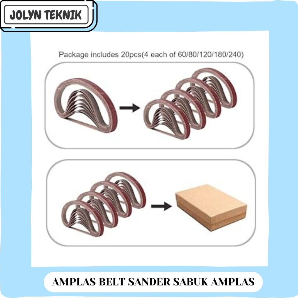 Jual Amplas Belt Sander Sabuk Amplas Air Gerinda Handheld Grit 60/80 ...