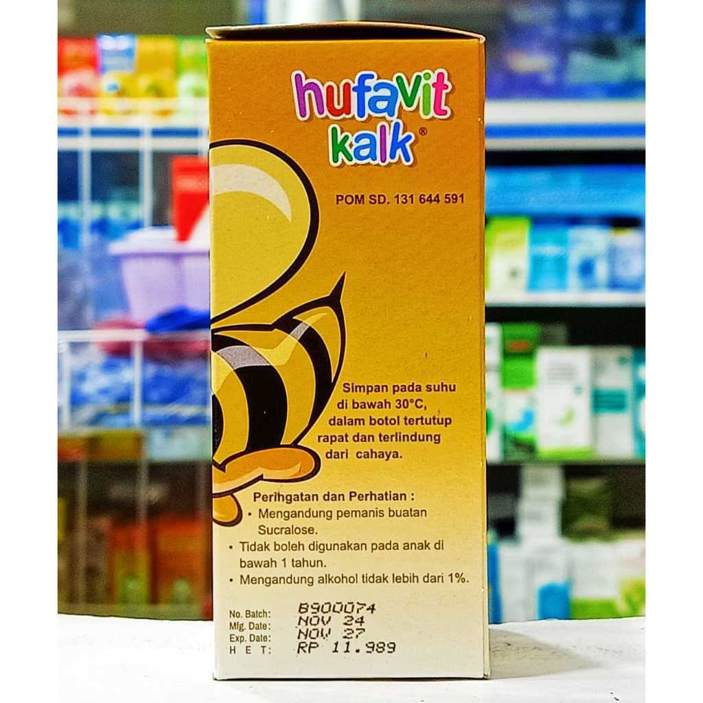 Jual HUFAVIT KALK SUSPENSI 𝐒𝐈𝐑𝐔𝐏 𝟔𝟎𝐌𝐋 - Suplemen Multivitamin dan ...