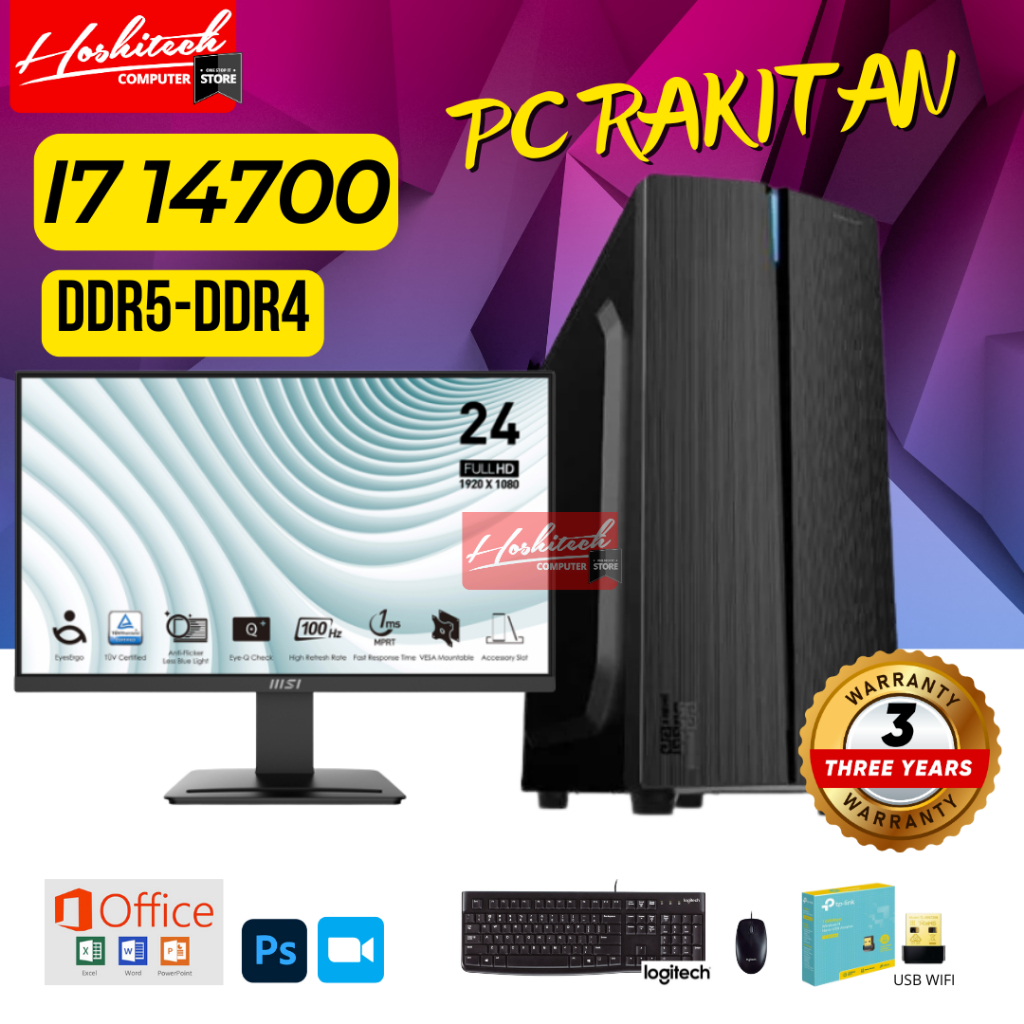Jual PC Rakitan i7 14700 DDR5/DDR4 Editing | Server | Office | E-Sports ...