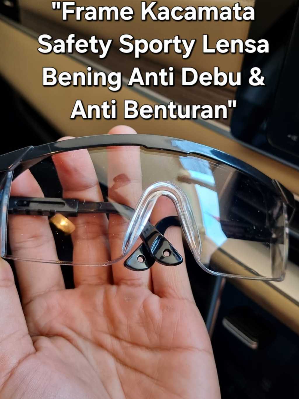 Jual Frame Kacamata Safety Sporty Lensa Bening Transparan – Pelindung ...