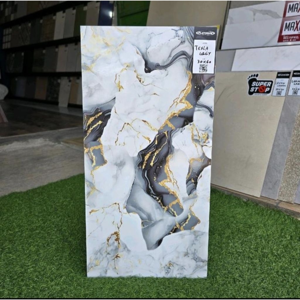 Jual Keramik Dingding Cutting 30x60 Tesla Grey Rec | Shopee Indonesia