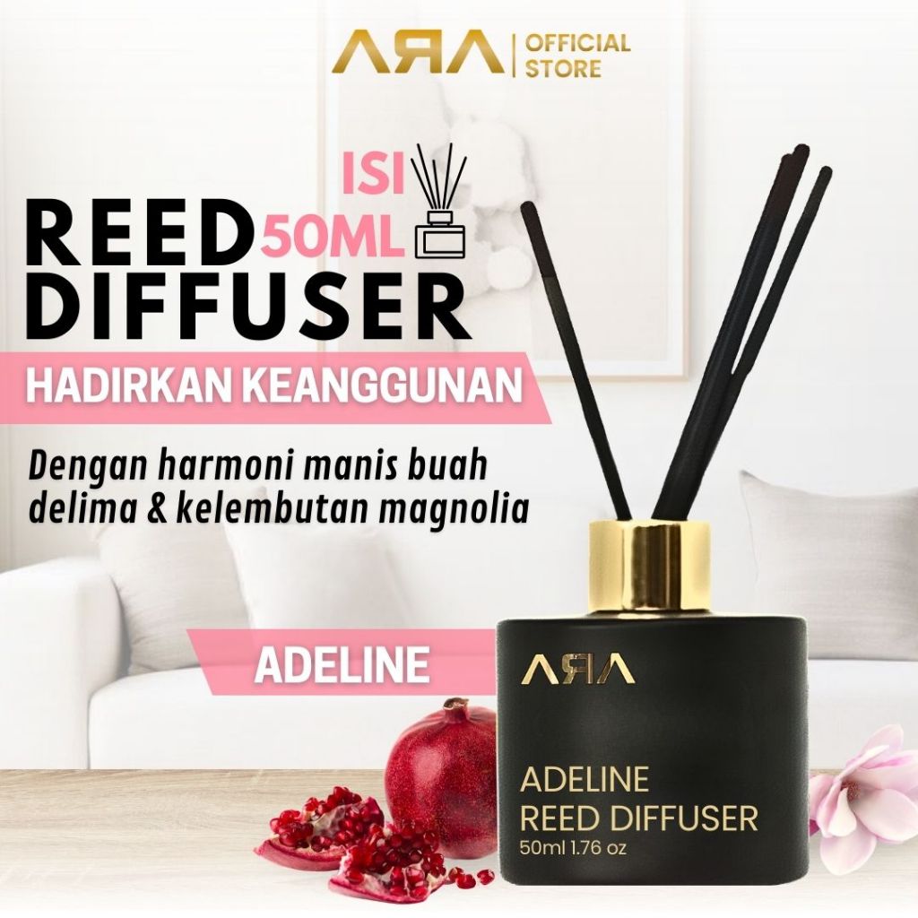 Jual Rumah Wangi ARA Reed Diffuser ADELINE Pengharum Pewangi Ruangan ...