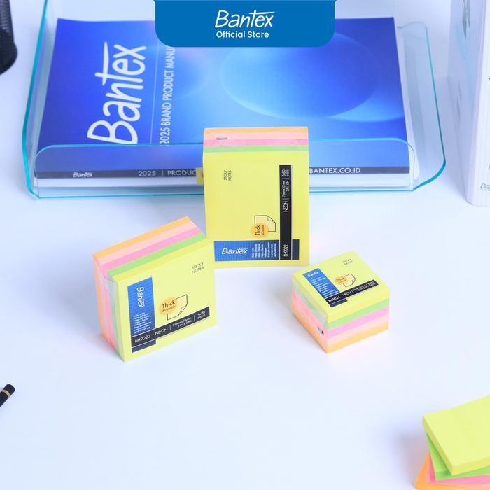 Jual Bantex Sticky Note Warna Rainbow Polos Tebal dan Tahan Lama BH90XX ...