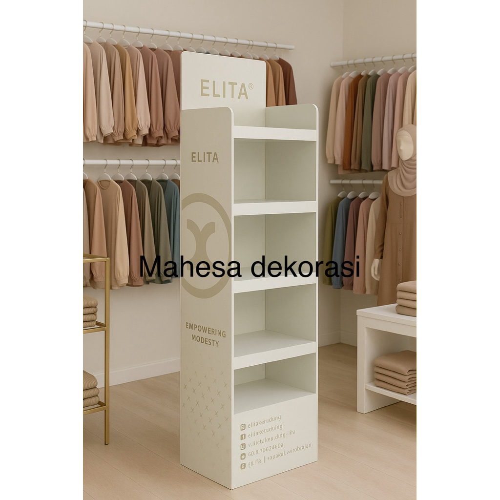 Jual Rak Display Pvc board product display uk 190 x 45 x 35 Bisa Custom ...