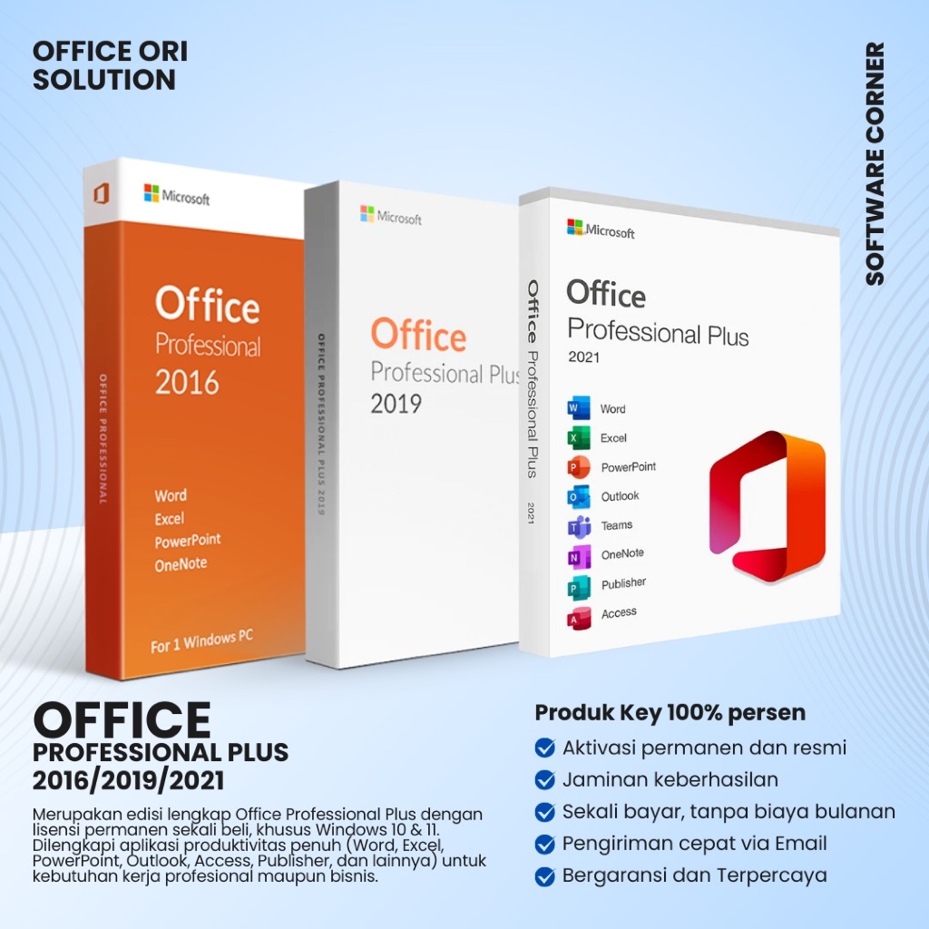 Jual Office Pro Plus Original for Windows - Key Aktivasi - 2021 2019 ...