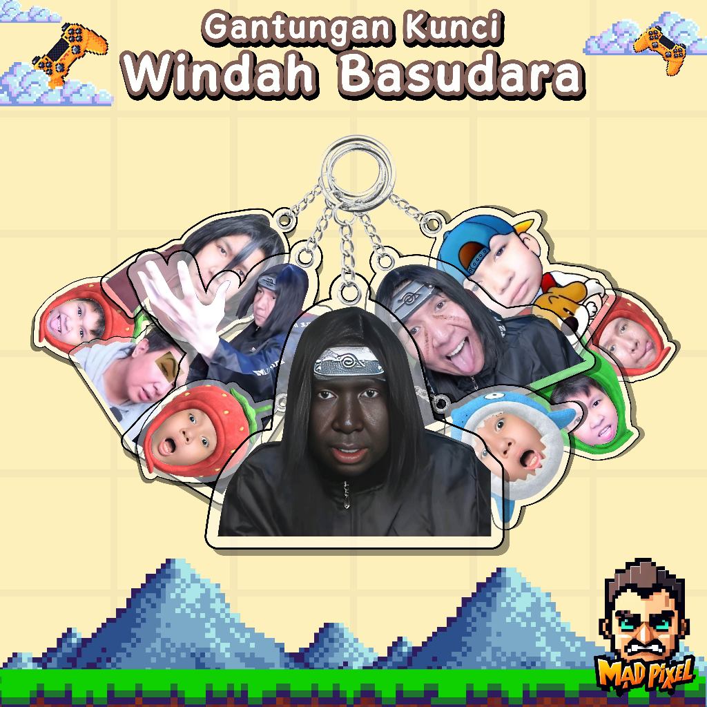 Jual Gantungan Kunci Windah Basudara Akrilik / Acrylic KeyChain Meme ...