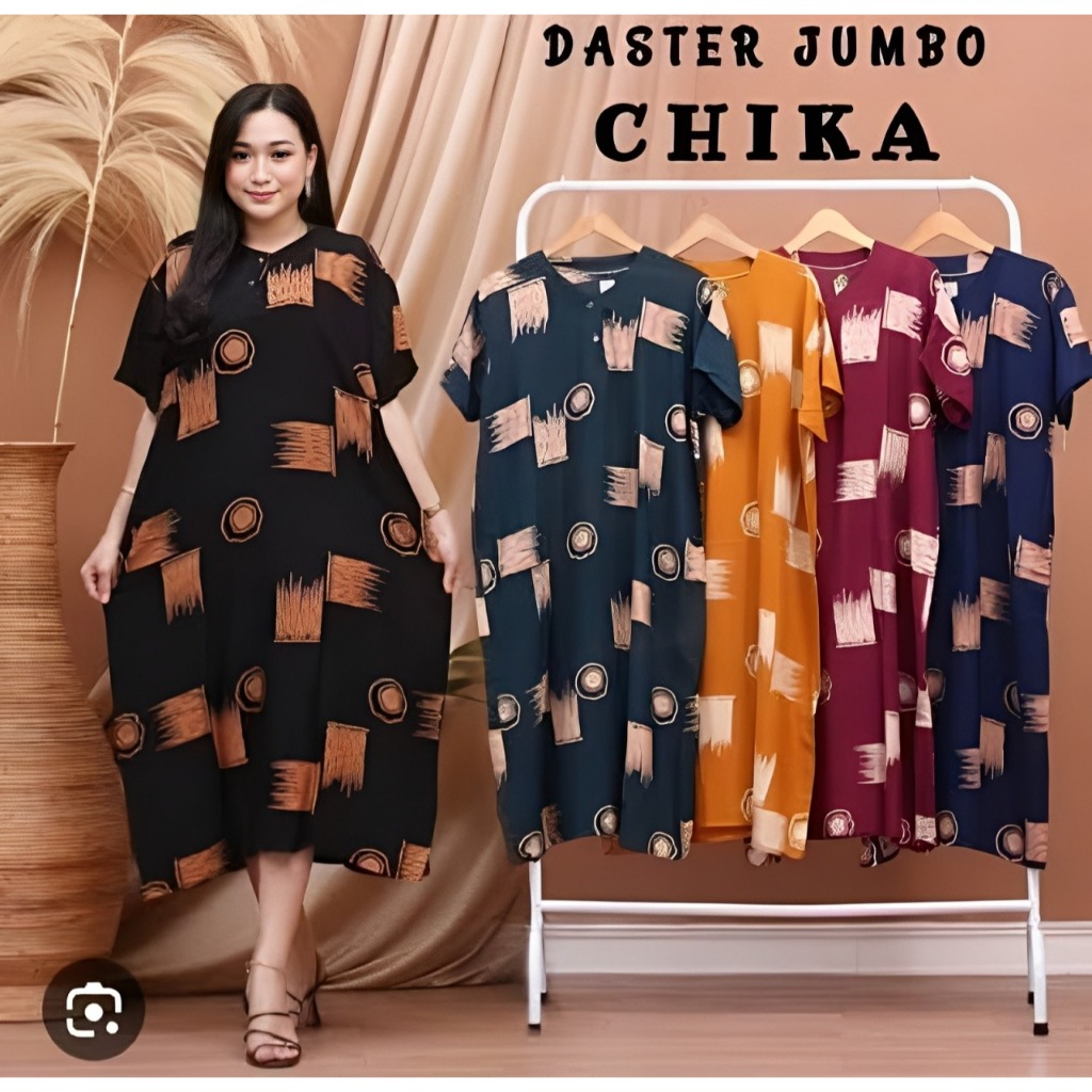 Jual Paket Daster Ukuran Jumbo 100 ribuan 4 Daster Bahan Rayon Lengan ...