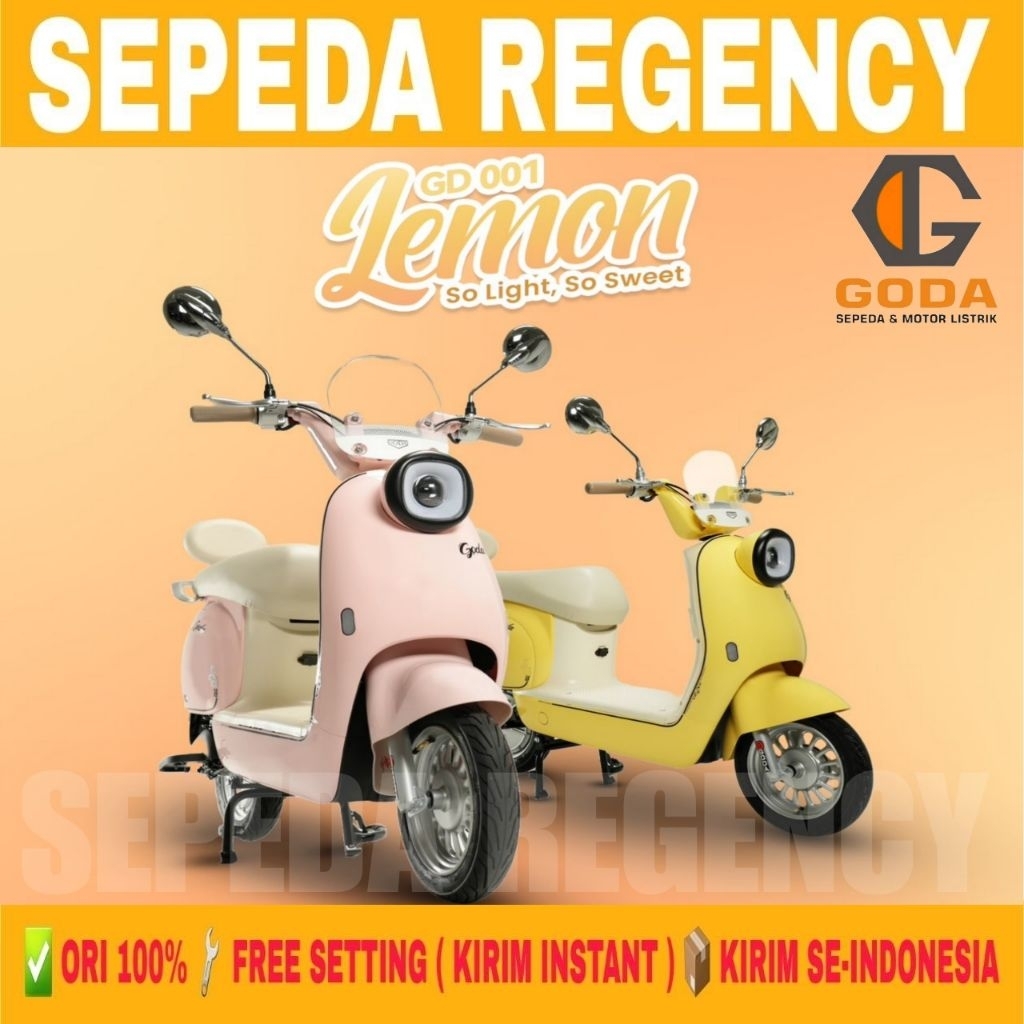 Jual Sepeda Listrik GODA GD 001 LEMON Electric Bike Power 600 Watt ...