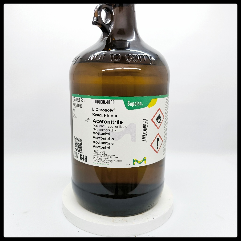Jual ACETONITRILE / ASETONITRIL / CH3CN HPLC MERCK 100030 4L ORIGINAL ...