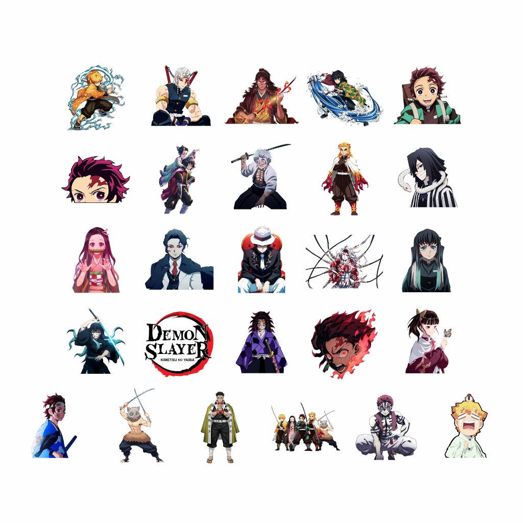Jual Stiker Anime Demon Slayer Timbul UV - Stiker Helm, Motor, Laptop ...