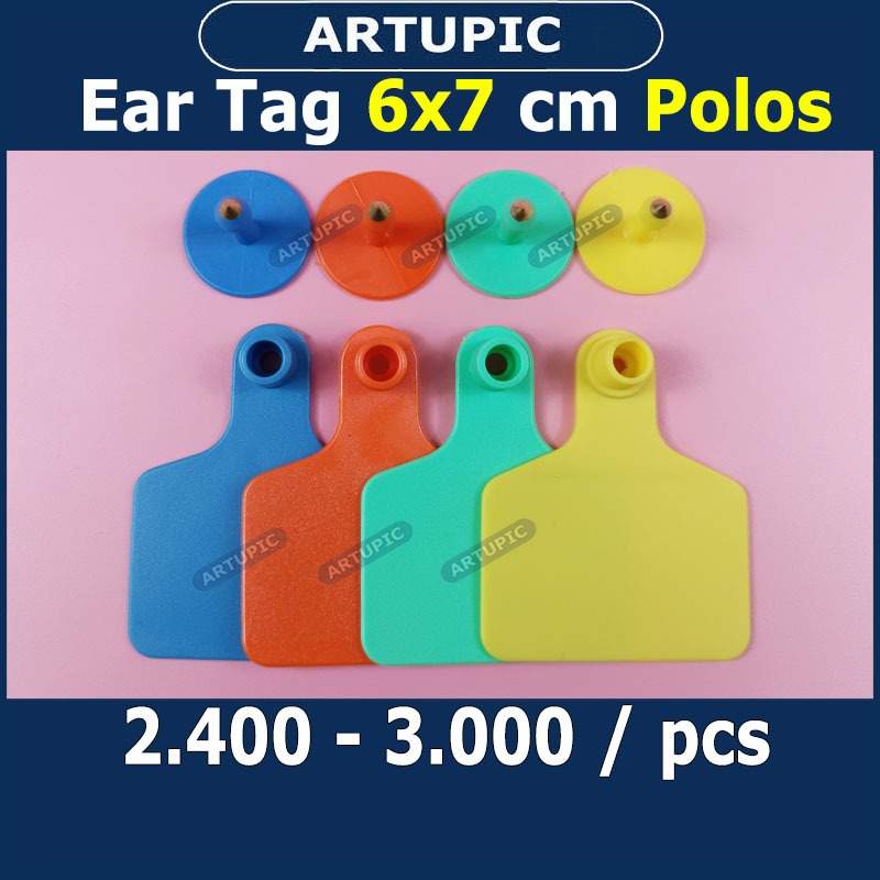Jual Ear Tag 6x7 cm POLOS ECERAN Anting Eartag untuk Babi Sapi Kambing ...