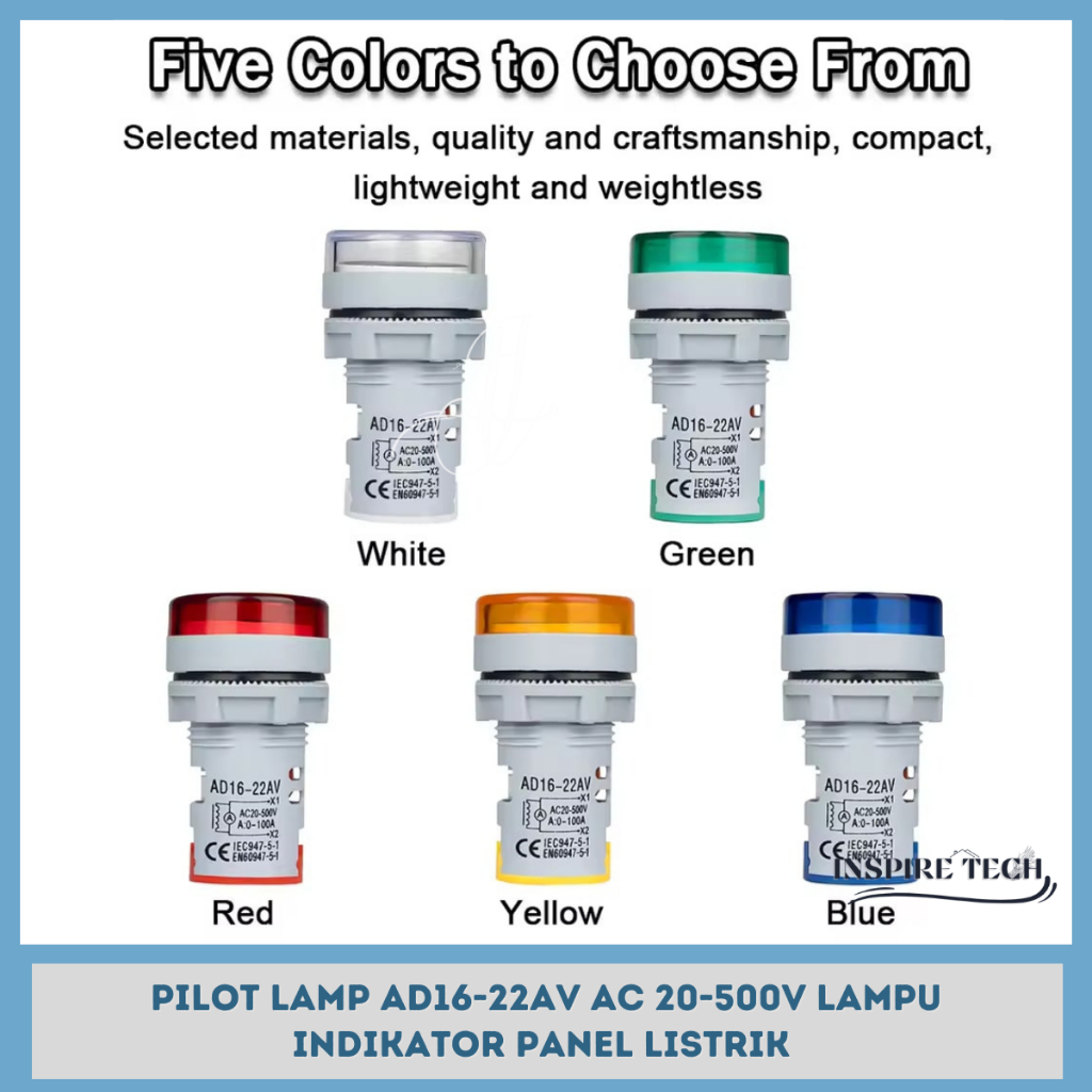 Jual Pilot Lamp AD16-22AV AC 20-500V Lampu Indikator Panel Listrik ...