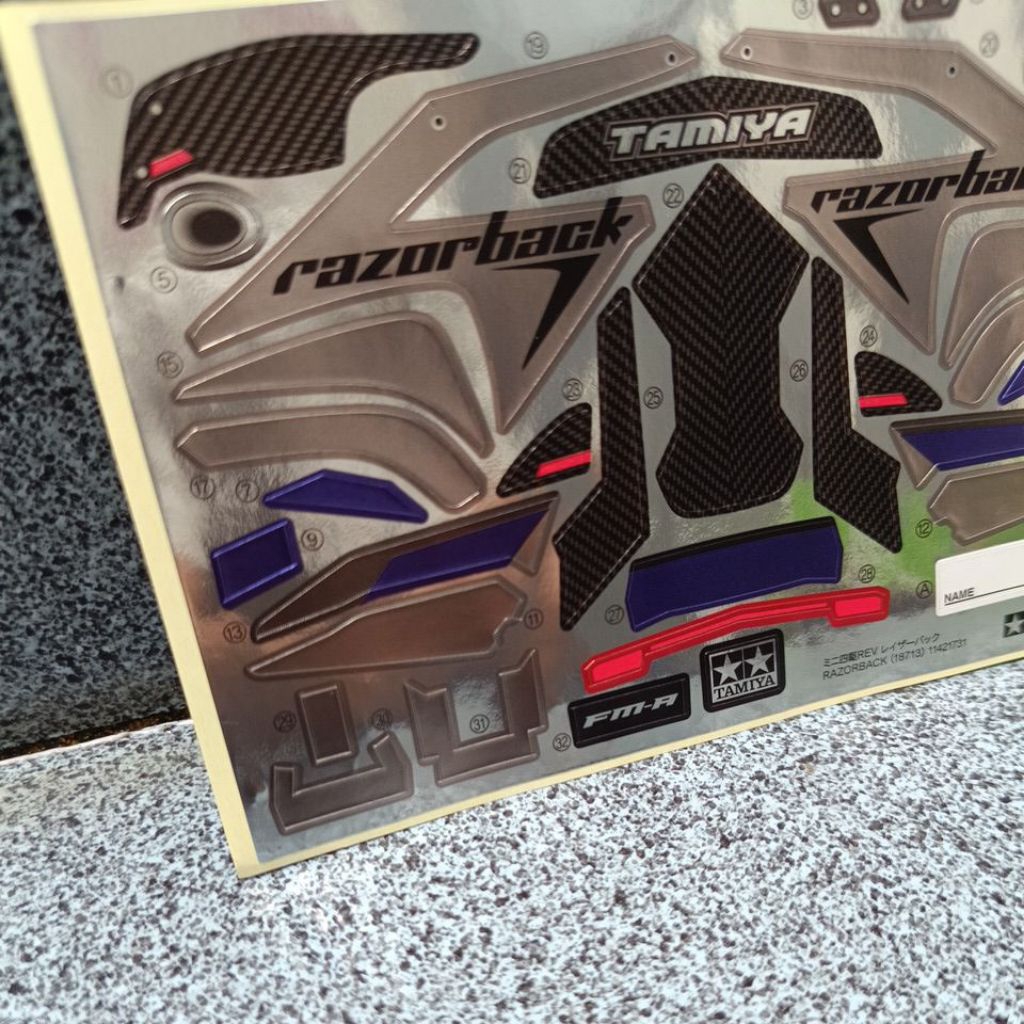 Jual Tamiya Decal/Stiker Razorback loose kit (FM-A) | Shopee Indonesia