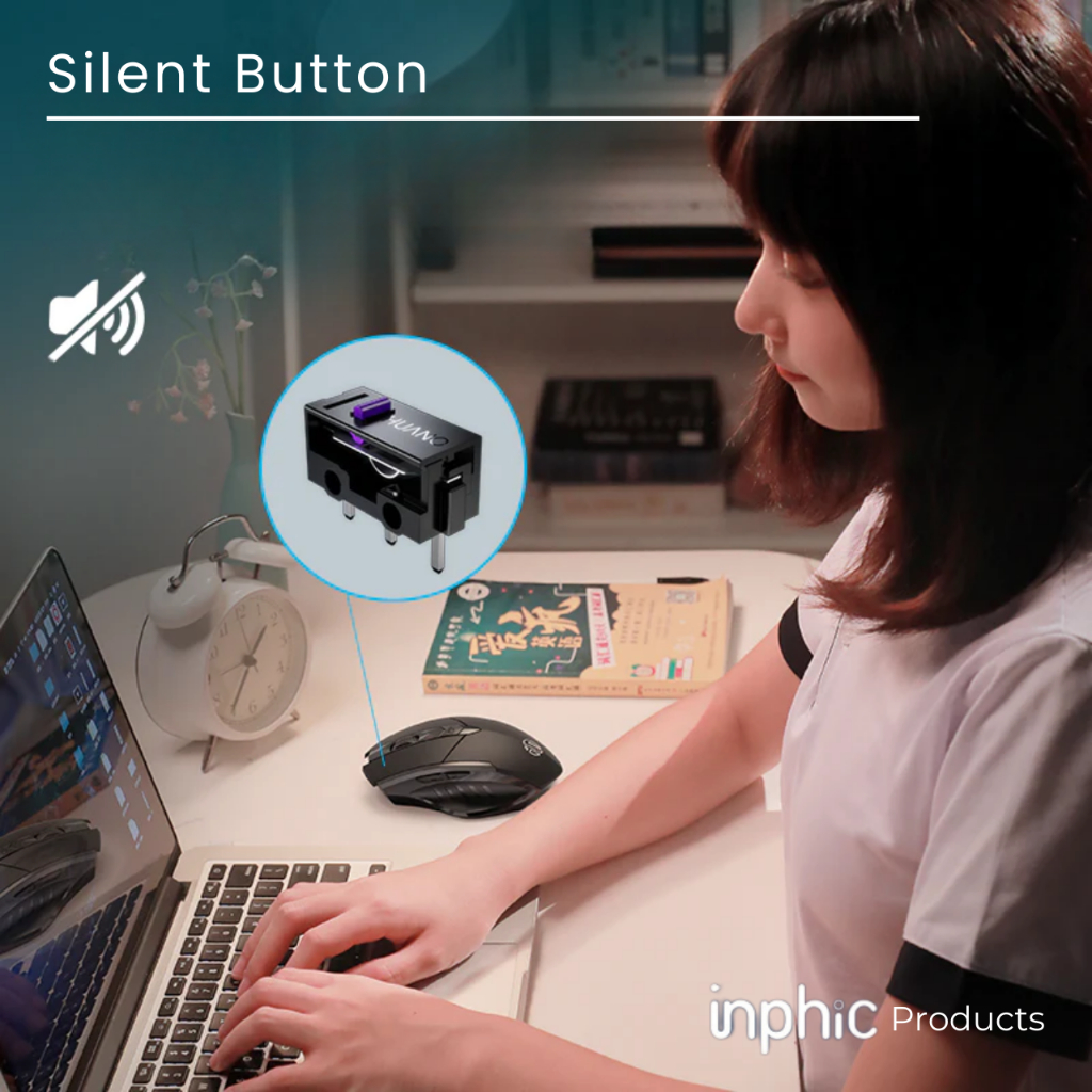Mouse Gaming Wireless 3 Mode Bluetooth Silent Click Rechargeable Battery A1 Inph - foto 5
