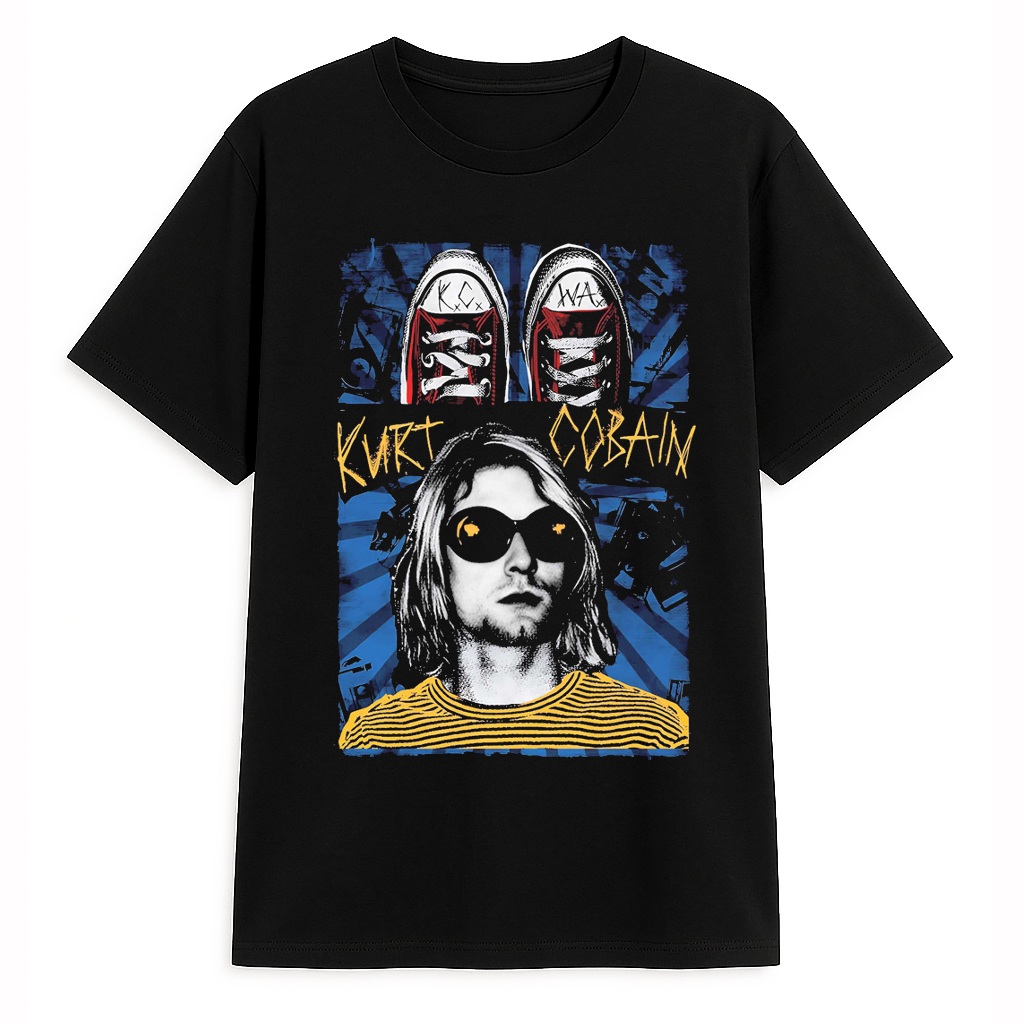Jual Kaos Kurt Cobain and Shoes, Nirvana shirt, BAND MUSIK, Baju ...
