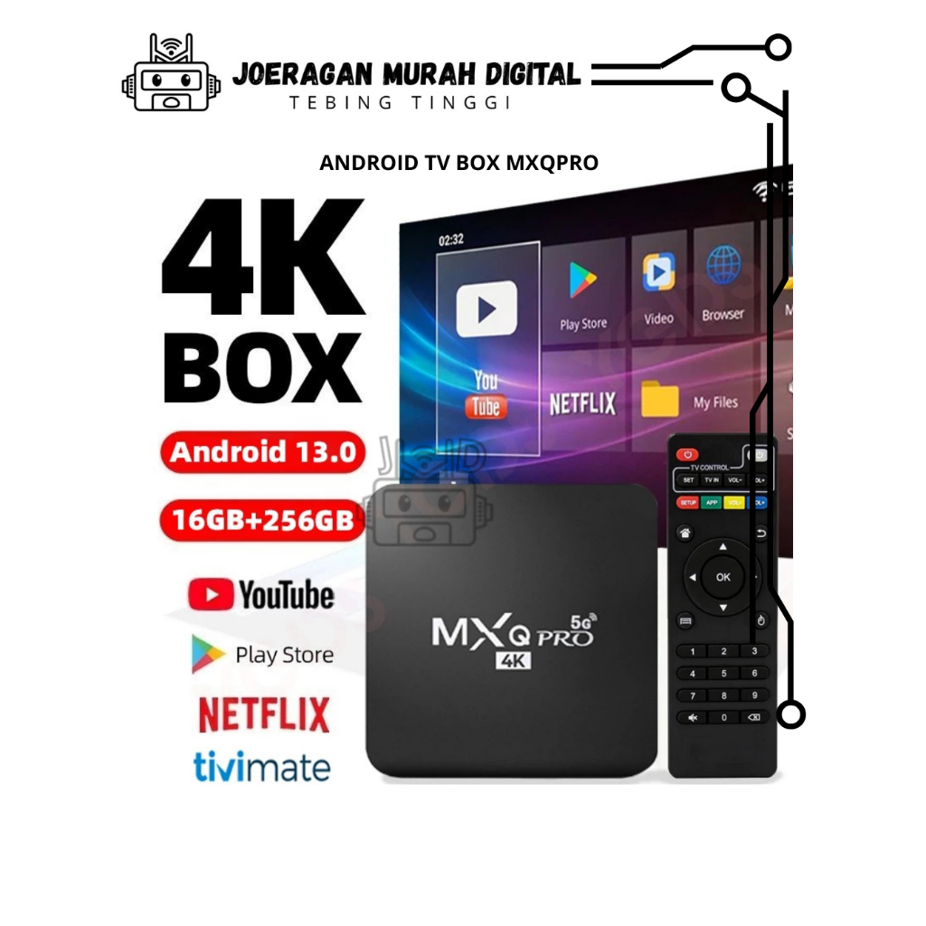 Jual ANDROID TV BOX MXQPRO 4K SMART TV MEDIA PLAYER SET TOP BOX TV ...