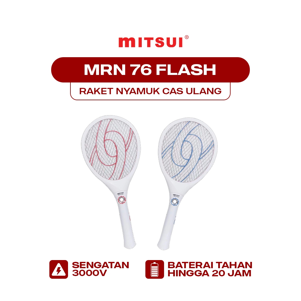 Jual Raket Nyamuk MRN 76 Flash Pembunuh Nyamuk Rechargeable Tahan ...