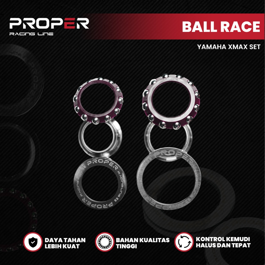 Jual PROPER RACING LINE BALL RACE KOMSTIR YAMAHA XMAX SET | Shopee ...