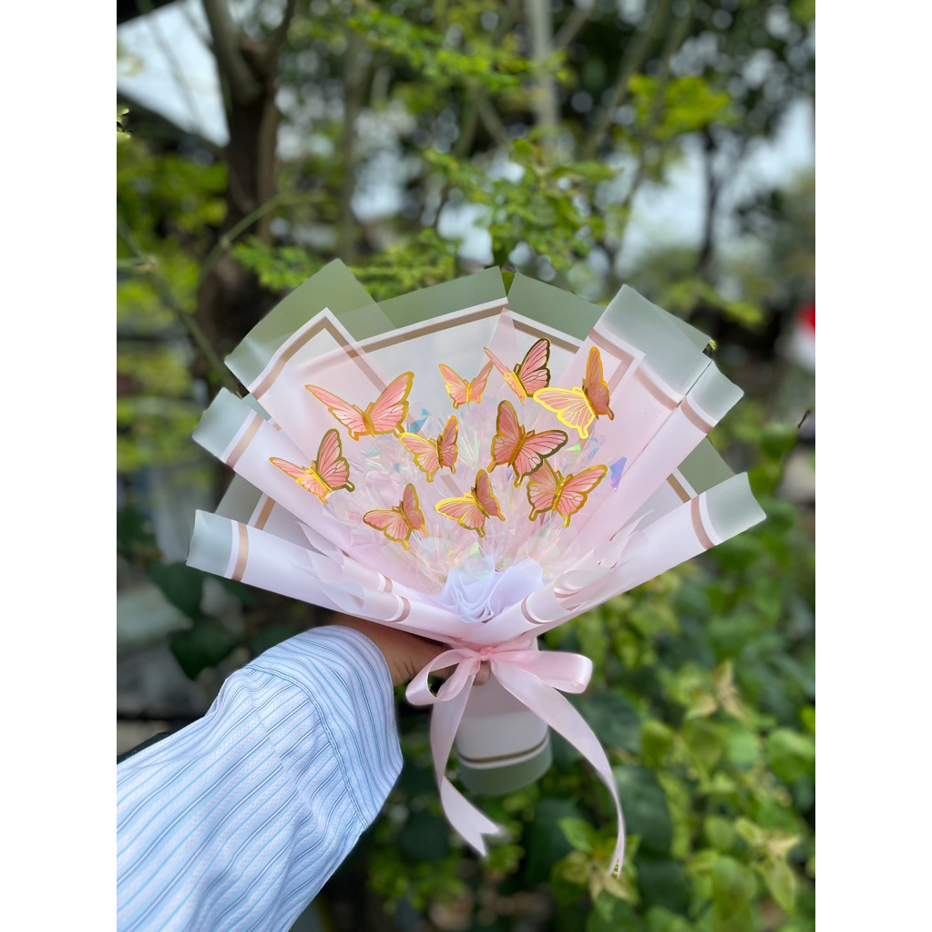 Jual KUPU KUPU BOUQUET - BUTTERFLY BOUQUET VALENTINE - CLOVER FLORIST ...