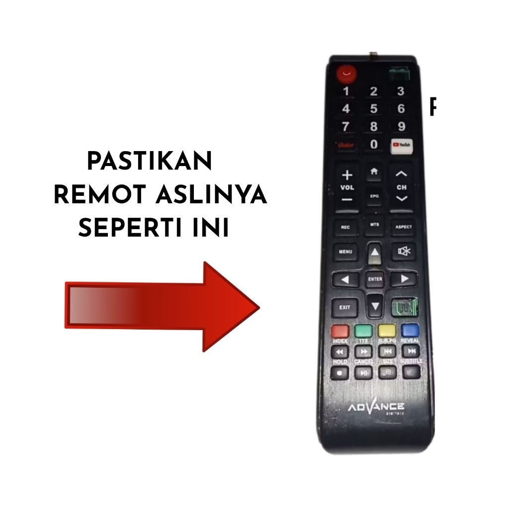 Jual Remote HD LED TV Pengganti untuk Remot ADVANCE SMART ANDROID 3203A ...