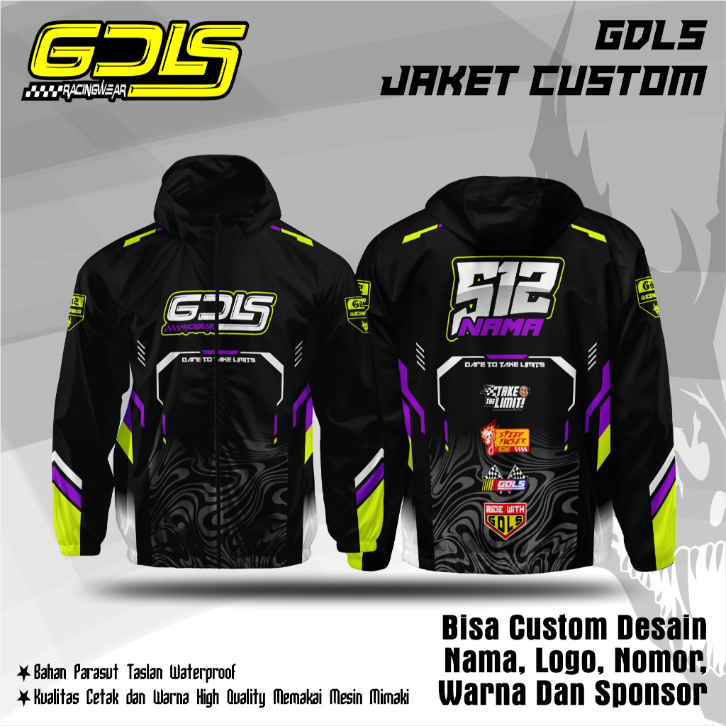 Jual Jaket Custom Racing Jaket Windbreaker Waterproof | Shopee Indonesia