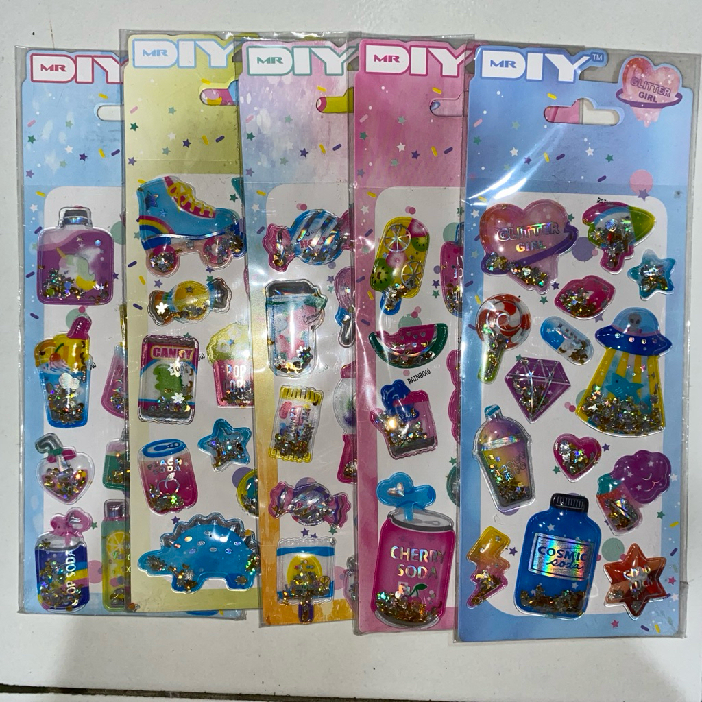 Jual Sticker timbul party holiday dessert candy love timbul warna logo ...