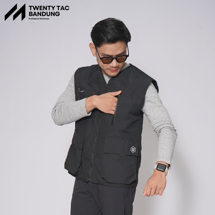 Jual Rompi Vest Pria Tactical Cargo Style Casual Bahan Ripstop Premium ...
