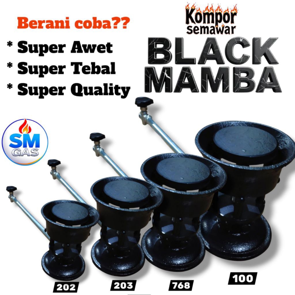 Jual KOMPOR SEMAWAR BLACK MAMBA, LEBIH GARANG, SUPER AWET, SUPER TEBAL ...