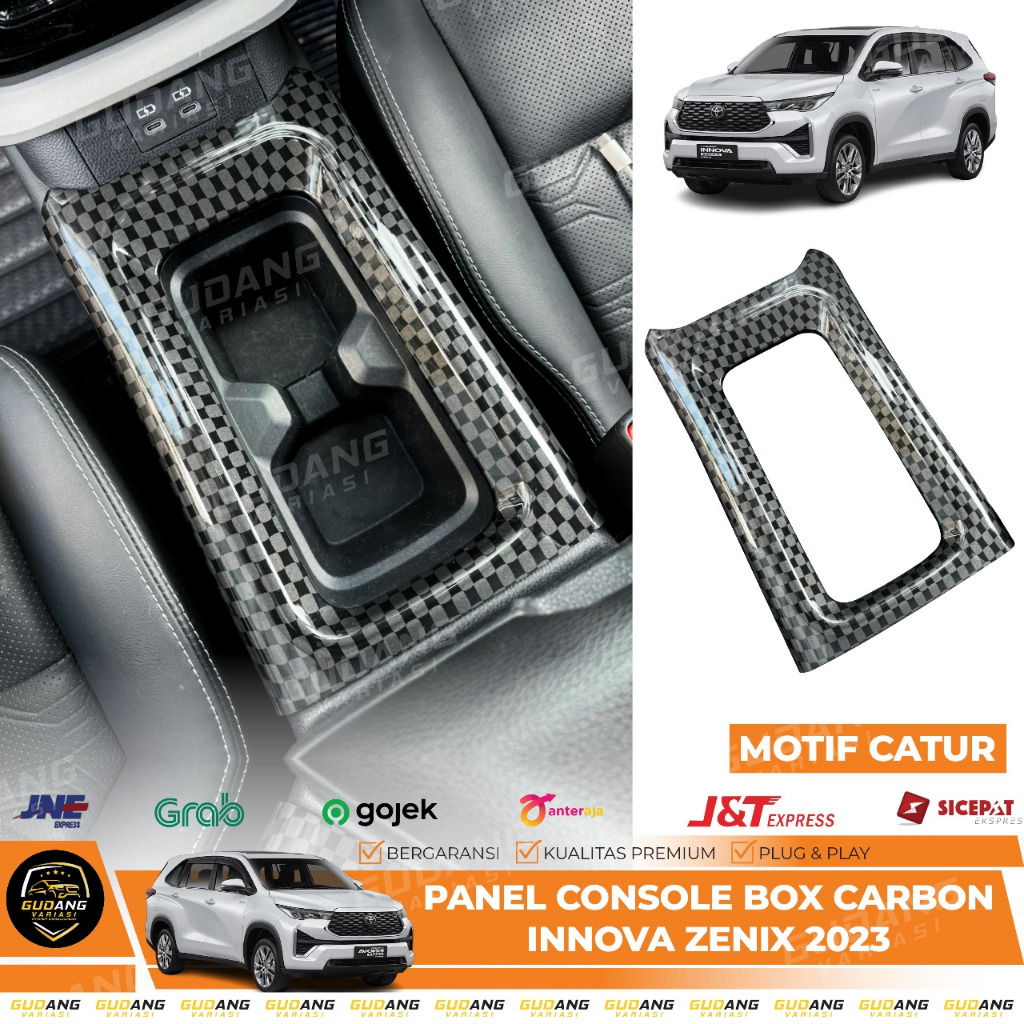 Jual Panel Console Box Innova Zenix 2023-2025 V2 Carbon | Shopee Indonesia