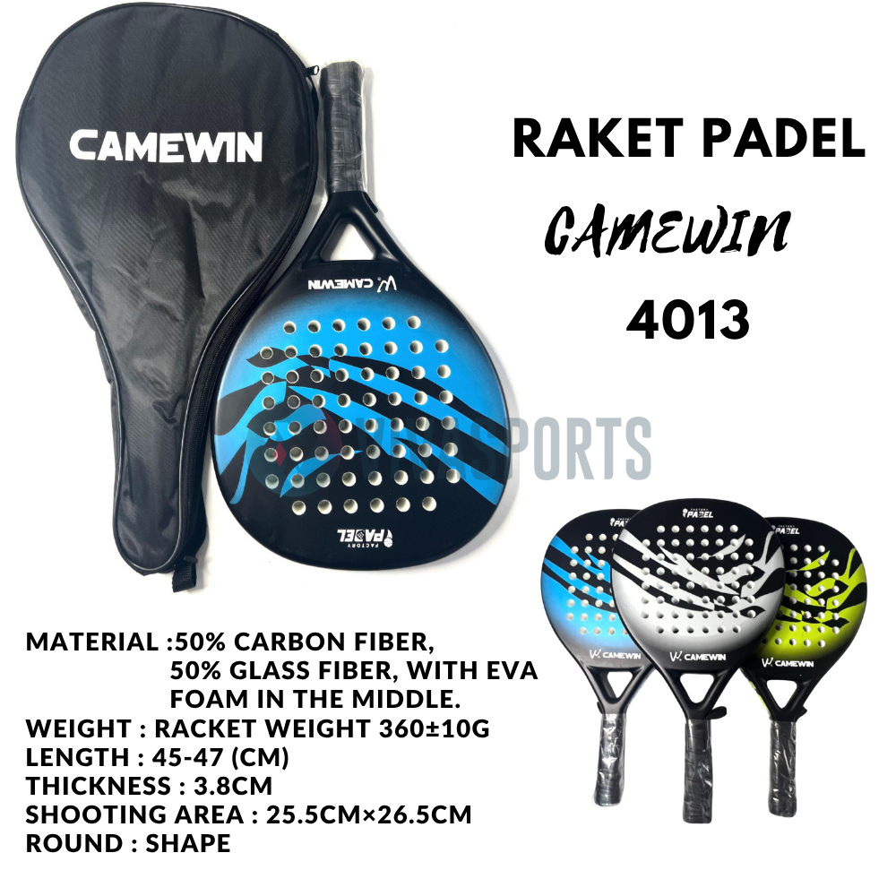 Jual VIVASPORTS - CAMEWIN 4013 Raket Padel Racket Carbon Fiber Soft Eva ...